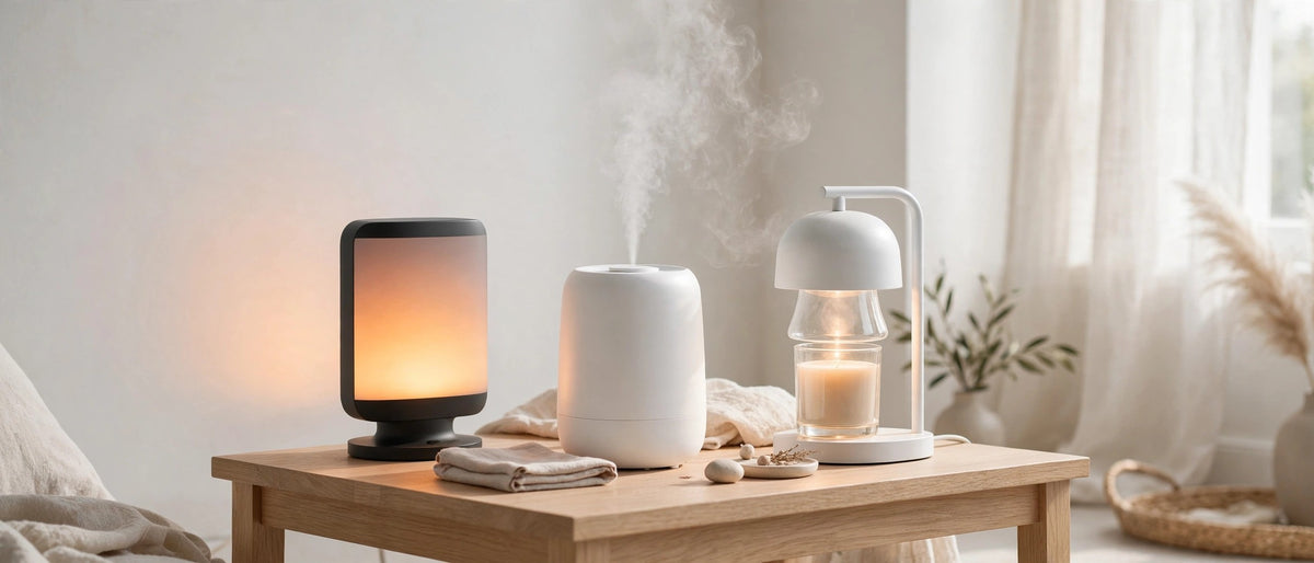 KAVRYNEX hero - cozy tech products in a bright minimalist room
