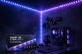 KAVRYNEX Smart LED Strip Lights glowing in a gaming room