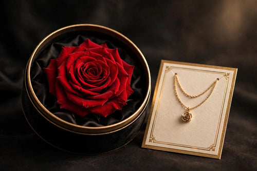 KAVRYNEX Eternal Rose Gift Box with necklace